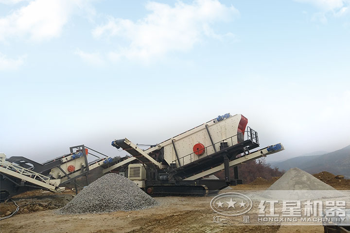 車載流動石子、粉碎機生產(chǎn)現(xiàn)場